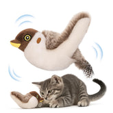 CKFPS Juguete para Gato Pajaro con Alas Aleteantes para juego activo en interiores