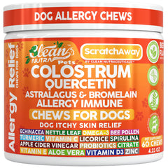Clean Nutraceuticals empaque de bocaditos para alergias en perros facilita la dosificación diaria