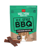 Cloud Star Wag More Bark Less: tiras de pollo KC BBQ para perros.