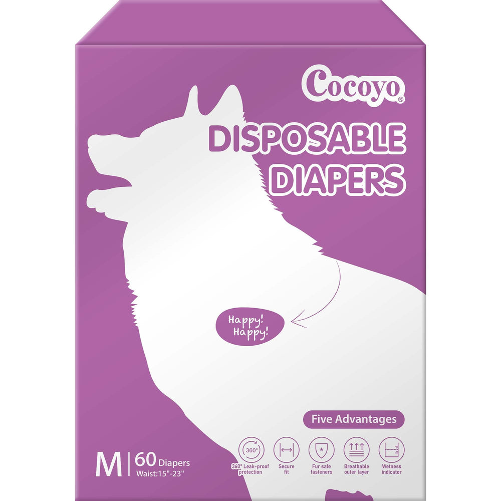 COCOYO pañales desechables para perra hembra mediana, protegen contra fugas