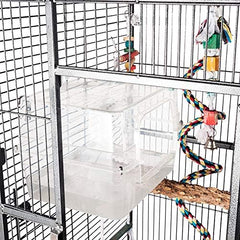 Colorday baño de aves acero inoxidable: accesorio duradero y seguro.