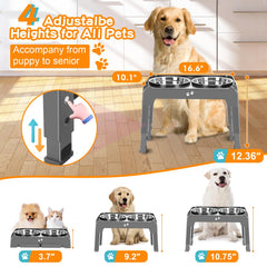 COMESOON soporte ajustable facilita comer al nivel adecuado para tu perro