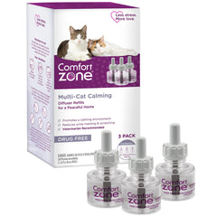 Difusor multi-gato Comfort Zone con relleno para calma continua en hogares con varios felinos.