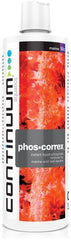 Continuum Aquatics Phos Correx, botella de 2L, ayuda a mantener la claridad del agua en acuarios de arrecife.