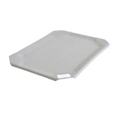 Funda original Coolaroo para cama de mascota gris grande, vista frontal, ofrece agradable frescura.