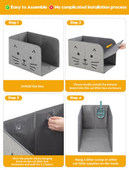Diseño alto de borde Coorganisers para contener orina y polvo.