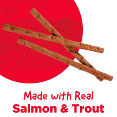 Country Kitchen Salmon & Trout Tender Meaty Sticks alto en proteína para gatos activos