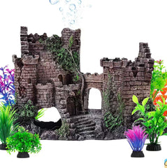 Castillo CousDUoBe con textura realista para crear un paisaje submarino atractivo en la pecera.