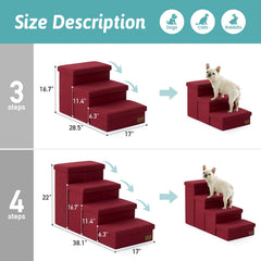 COZY KISS Escaleras para perros: acceso cómodo a la cama o sofá.