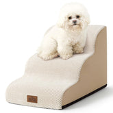 COZY KISS escaleras para perros pequeños, diseño curvo que facilita subir al sofá.