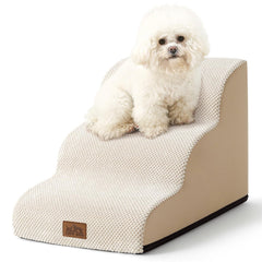 COZY KISS escaleras para perros pequeños, diseño curvo que facilita subir al sofá.