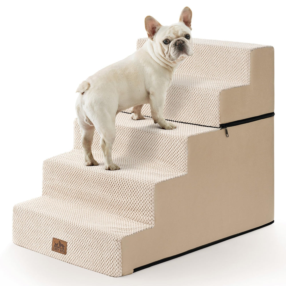 COZY KISS Escaleras para perros: diseño ancho para mayor estabilidad.