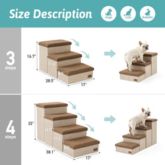 COZY KISS escalera de perros diseño moderno para combinar con la decoración.