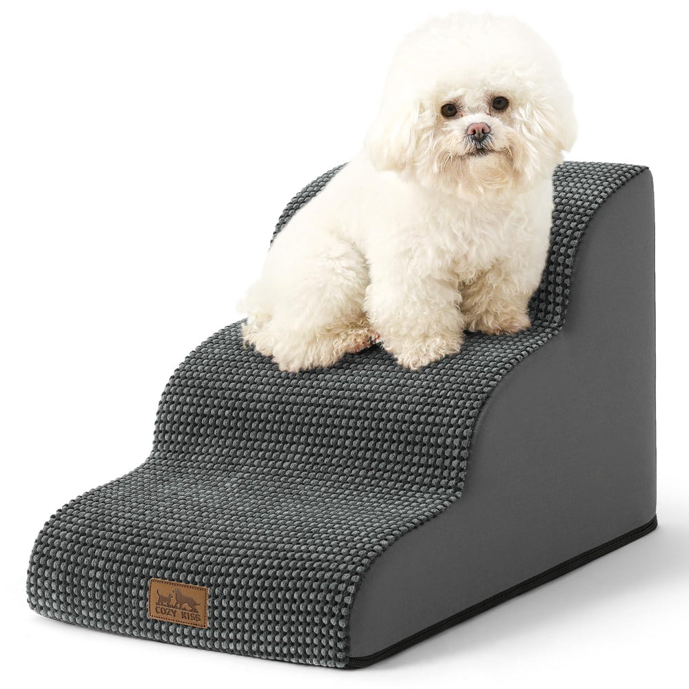 COZY KISS escaleras para perros pequeños, peldaños curvos, ideal para subir al sofá.