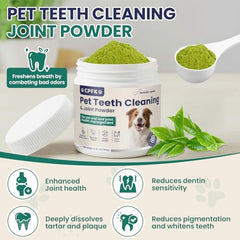 CPFK polvo dental para perros con fórmula dual para dientes y articulaciones.