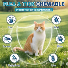 CPFK suplemento oral para pulgas en gatos, forma fácil de apoyar la salud felina.