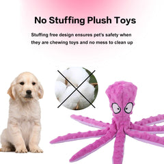 CPYOSN Juguete peluche pulpo sin relleno, seguro para masticar.