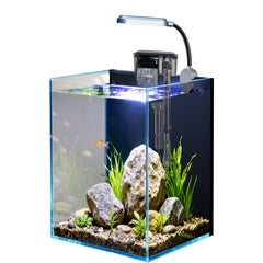 Craftsboys acuario nano 1,5 galones frente del tanque para observación clara de peces