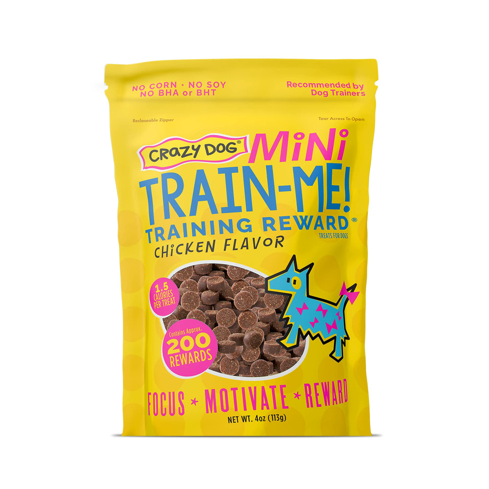 Crazy Dog Train-Me premios-entrenamiento-perro-mini-4oz, ideal para reforzar obediencia.