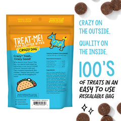Crazy Dog Treat-Me! Mini Taco con comino, sabor intenso para entrenar.