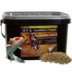 CrystalClear Staple pellets para peces de estanque ofrecen nutrición equilibrada para koi y goldfish.