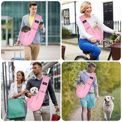 CUBY sling para cachorro, bolsillo amplio para llaves y móvil durante caminatas