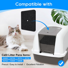 Conjunto de 6 filtros Cunina, reemplazo sencillo para cajas Catit