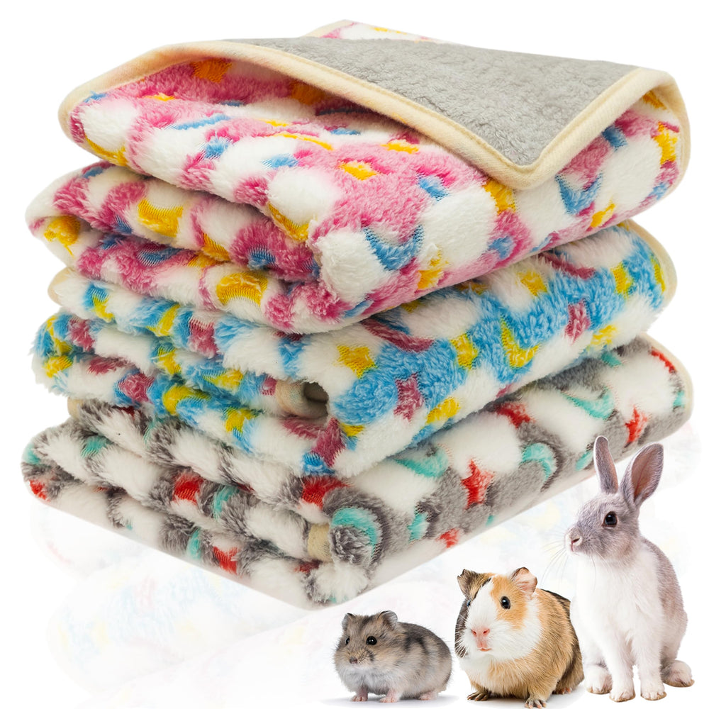CUSOZWO manta lavable para animales pequeños, 3-pack en gris, azul y rosa, cómodo.