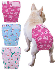 Pañales CuteBone para perros sin cola, ajuste cómodo y absorbente interior.