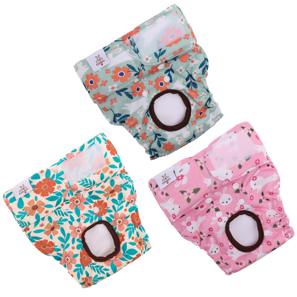 CuteBone pañales para perras femeninas con velcro para ajuste cómodo