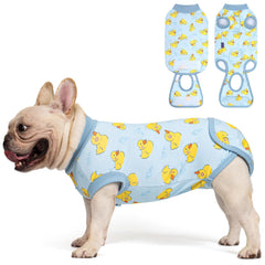 Traje de recuperación cyeollo para perro talla S en color amarillo pato