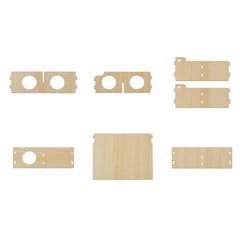 Cyirexylcc casita de madera multi-cámara hamster detalle-madera: madera natural y bordes suaves