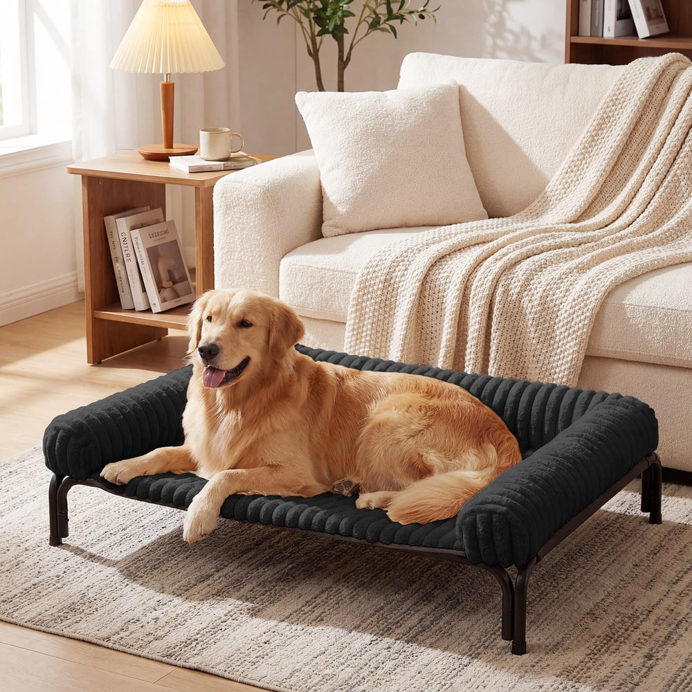Czpalo cama elevada para perros grandes con cojín desmontable y comodidad