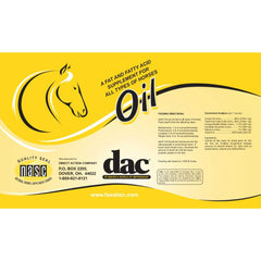 dac oil mezcla de aceites vegetales y pescado para apoyar la salud general del caballo.