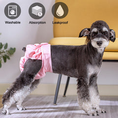 Daslakdc panales para perra femenina XL en rosa, diseño atractivo para la mascota