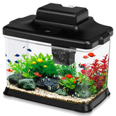 DaToo tanque de 1.6 galones con plástico Ultra HD para visión nítida de los peces