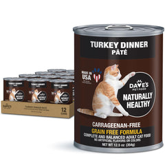 Dave's Pet Food gato sin grano con pavo en lata, opción nutritiva.