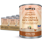 Dave's Pet Food lata de perro con pollo y arroz, alimento sabroso y nutritivo para cada comida