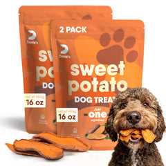 Davie's Naturals batata dulce para perros en empaque, snack natural y sin conservantes