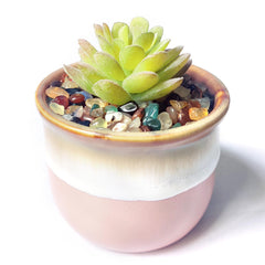 DEEDOCHY agata-piedras vaso-decorativo: relleno elegante para jarrones pequeños.