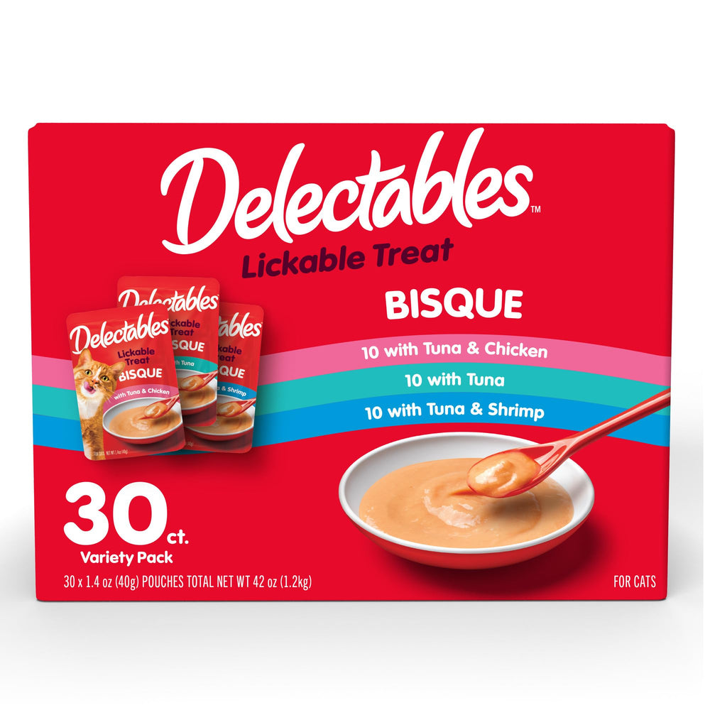Delectables envase bisque cremoso para alimentar y hidratar con sabor.