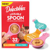 Delectables Lickable Spoon con pollo cremoso, puré sabroso para gatos