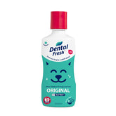 Dental Fresh añade el aditivo al agua de perros y gatos para cuidado bucal diario sin cepillado.