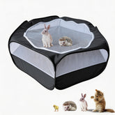 Denyskwin jaula de juego para animales pequeños con malla y cremallera, seguro para interiores.