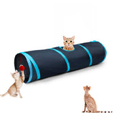 Tunel Deofun para gatos azul plegable y fácil de guardar