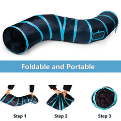 Tunel Deofun para gatos plegable, facilita guardarlo y transporte.