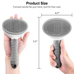 Depets cepillo slicker con boton de limpieza facilita retirar el pelo
