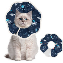Cono suave Depets para gatos, confort al dormir tras cirugía.
