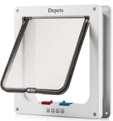 Depets puerta para gatos grande, exterior resistente y acceso seguro.
