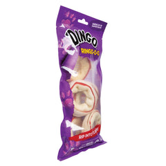 Dingo Ringo-o-o pollo real cubierto, snack sabroso para perros de todos tamaños